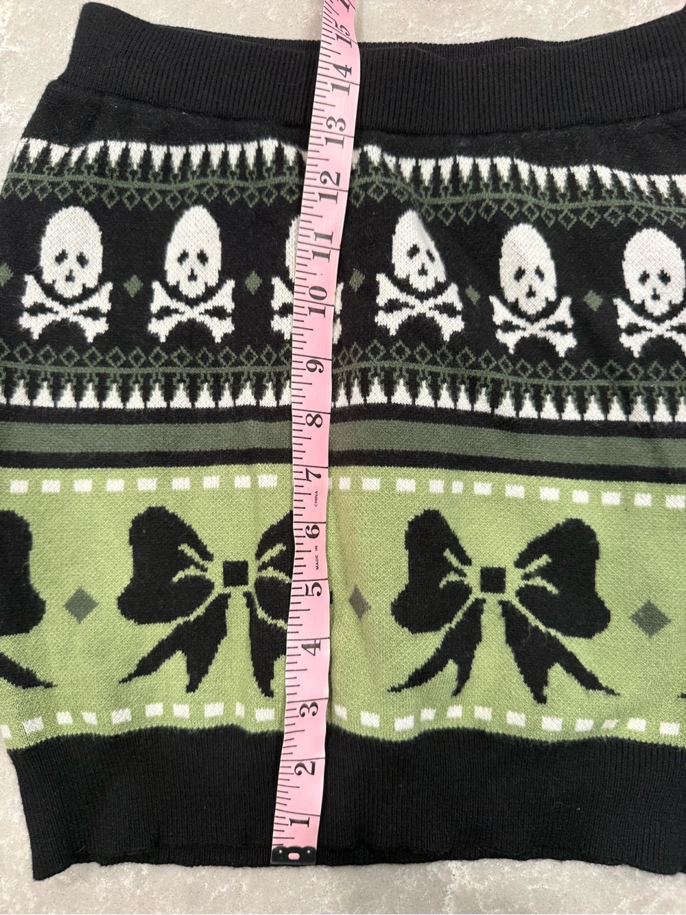 Romwe Skull Bow Knit Cardigan & Mini Skirt Set Goth Fairy Grunge Size Small - Picture 6 of 9